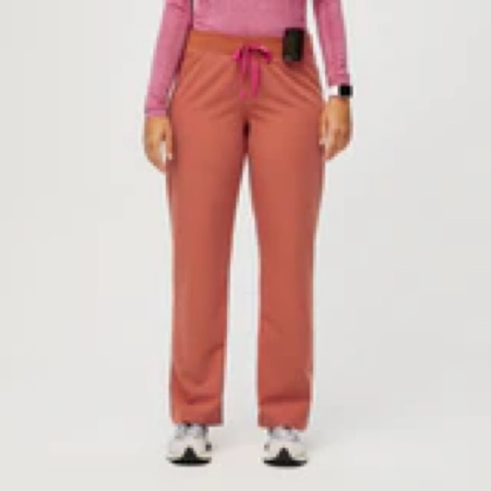 Women's Figs Petite Terracotta Drawstring Scrub Pants